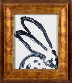 Hunt Slonem Black & White "Untitled" Bunny