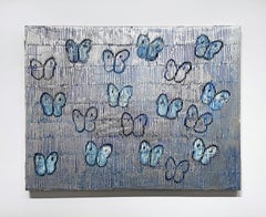 Hunt Slonem "Blue Ascension Winter" Farfalle
