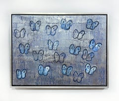 Hunt Slonem "Blue Ascension Fall" Butterflies