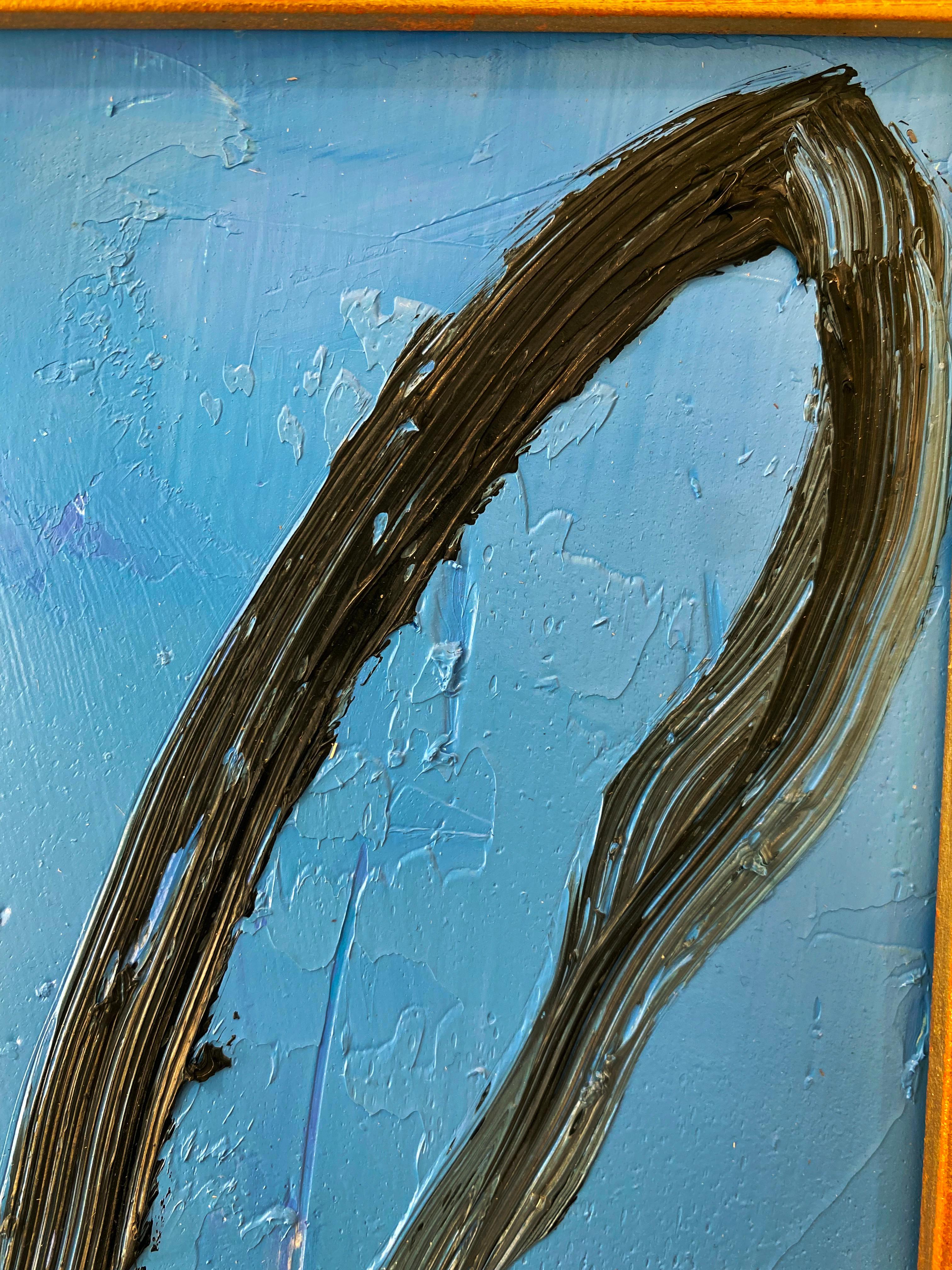 Hunt Slonem Blue Bunny Oil Painting 'Brandon' 4
