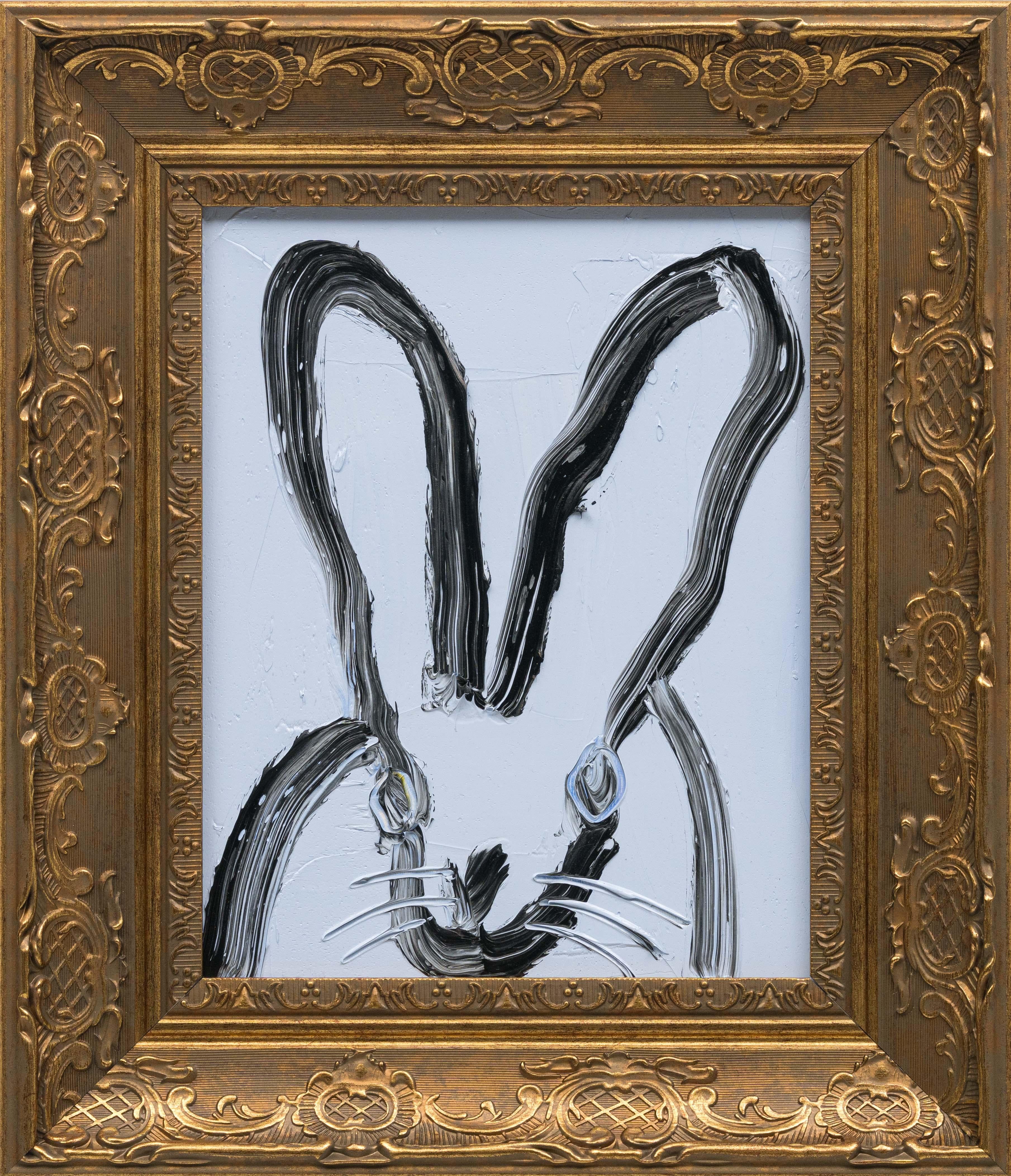 Hunt Slonem "Blue Cry" Original bunny painting in oil