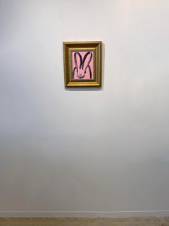 Hunt Slonem Penelope Bunny Oil Painting, Neo-Expressionist, Framed, 10x8 in