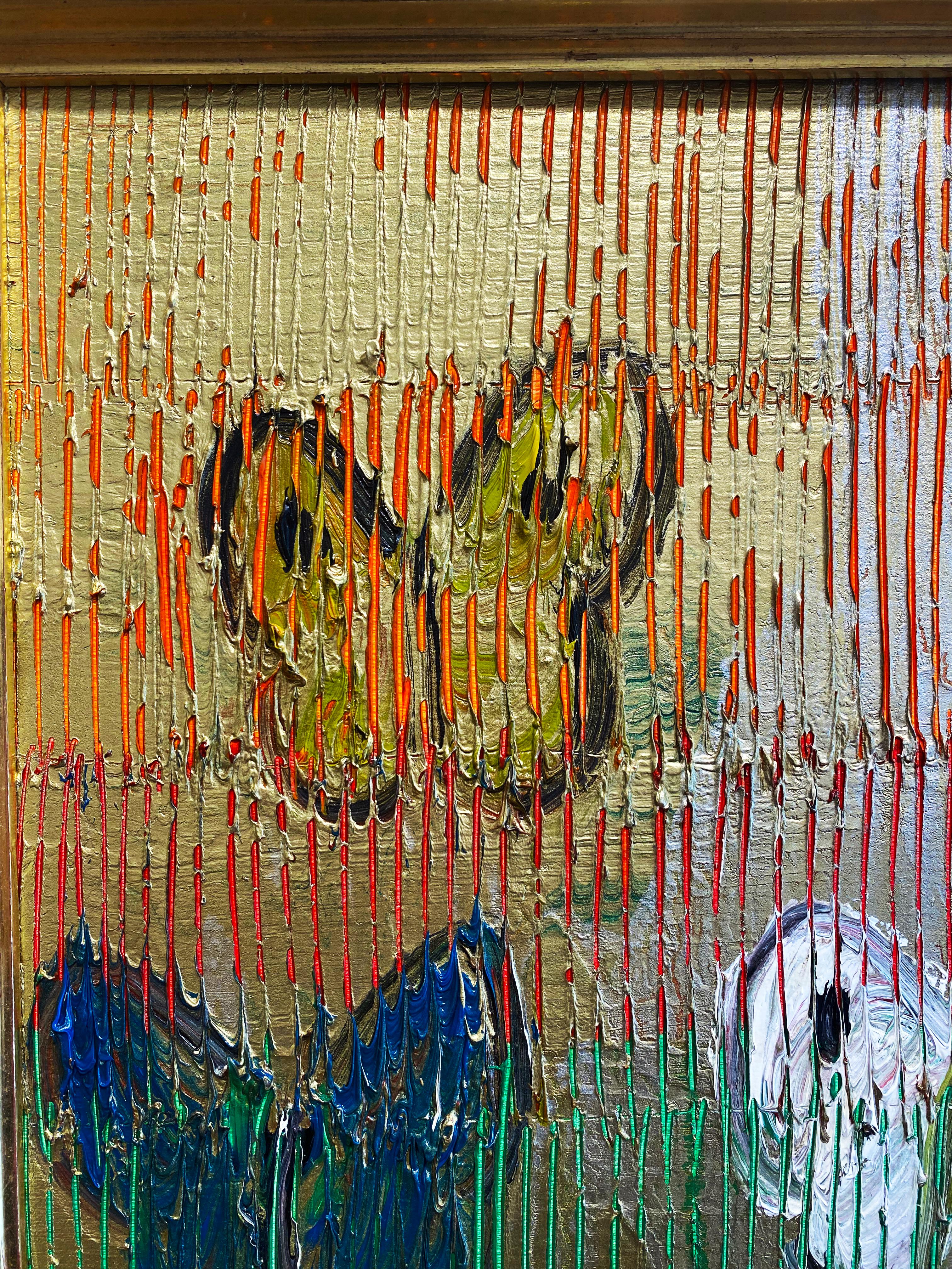 Hunt Slonem Butterflies Oil Painting 'Soar I' 3