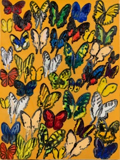 Hunt Slonem butterflies, resin painting 'Tundelella'