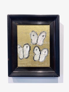 Hunt Slonem Butterfly Oil Painting 'Trinity 2'