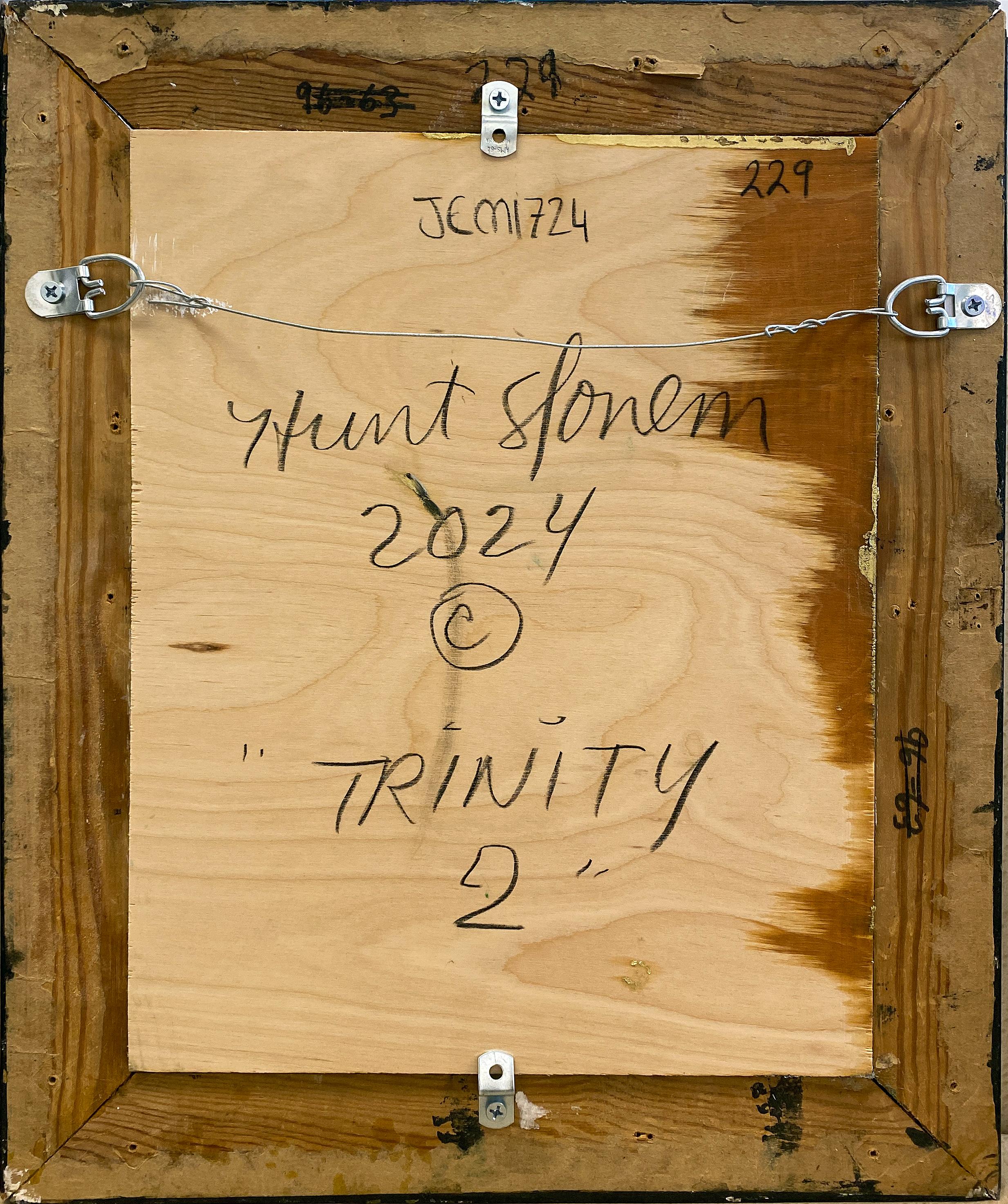 Hunt Slonem Schmetterling Ölgemälde 'Trinity 2 im Angebot 6