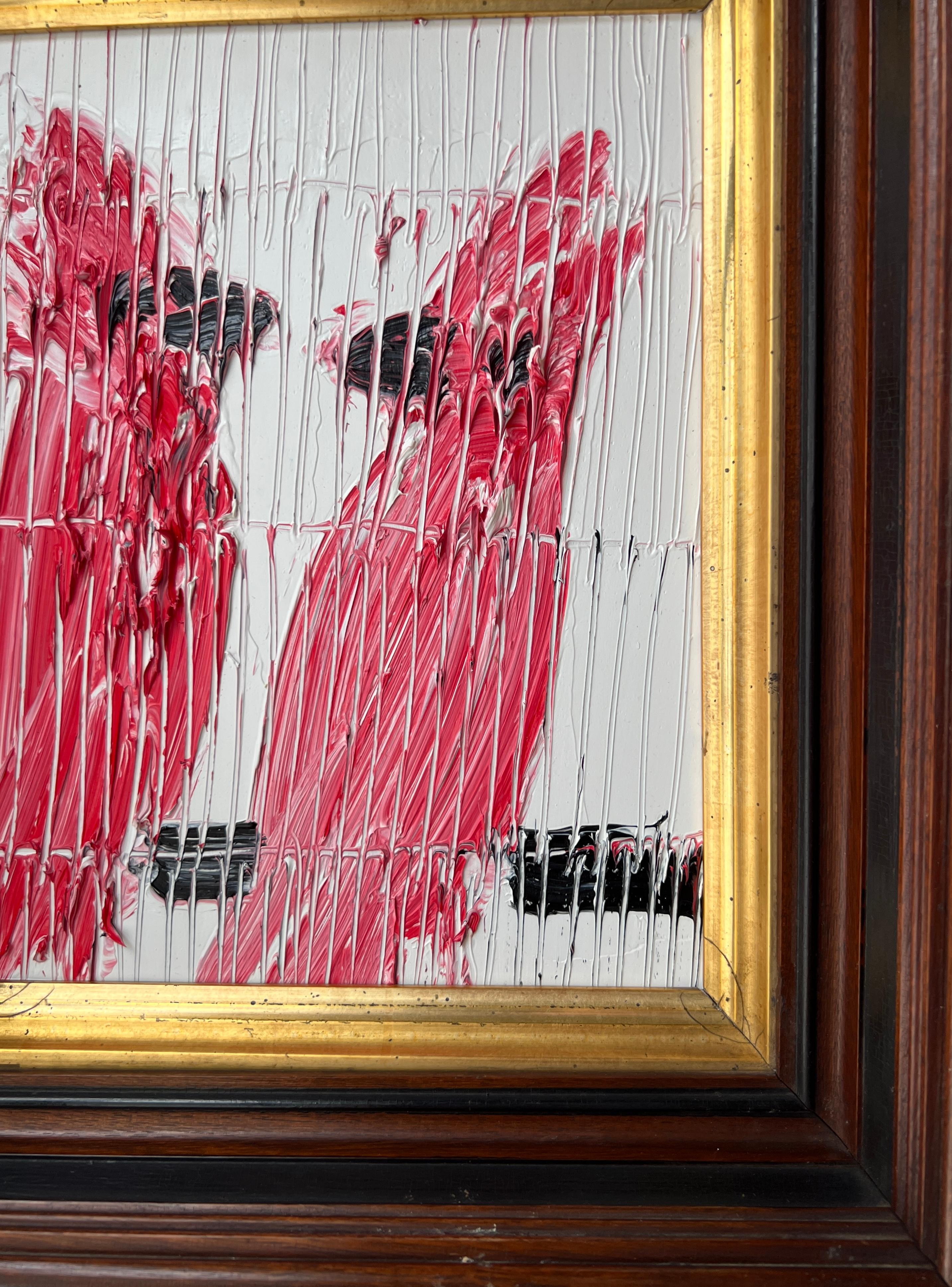 Hunt Slonem „ Cardinals“ Vogelpaar in Rot auf weißem Hintergrund im Angebot 5