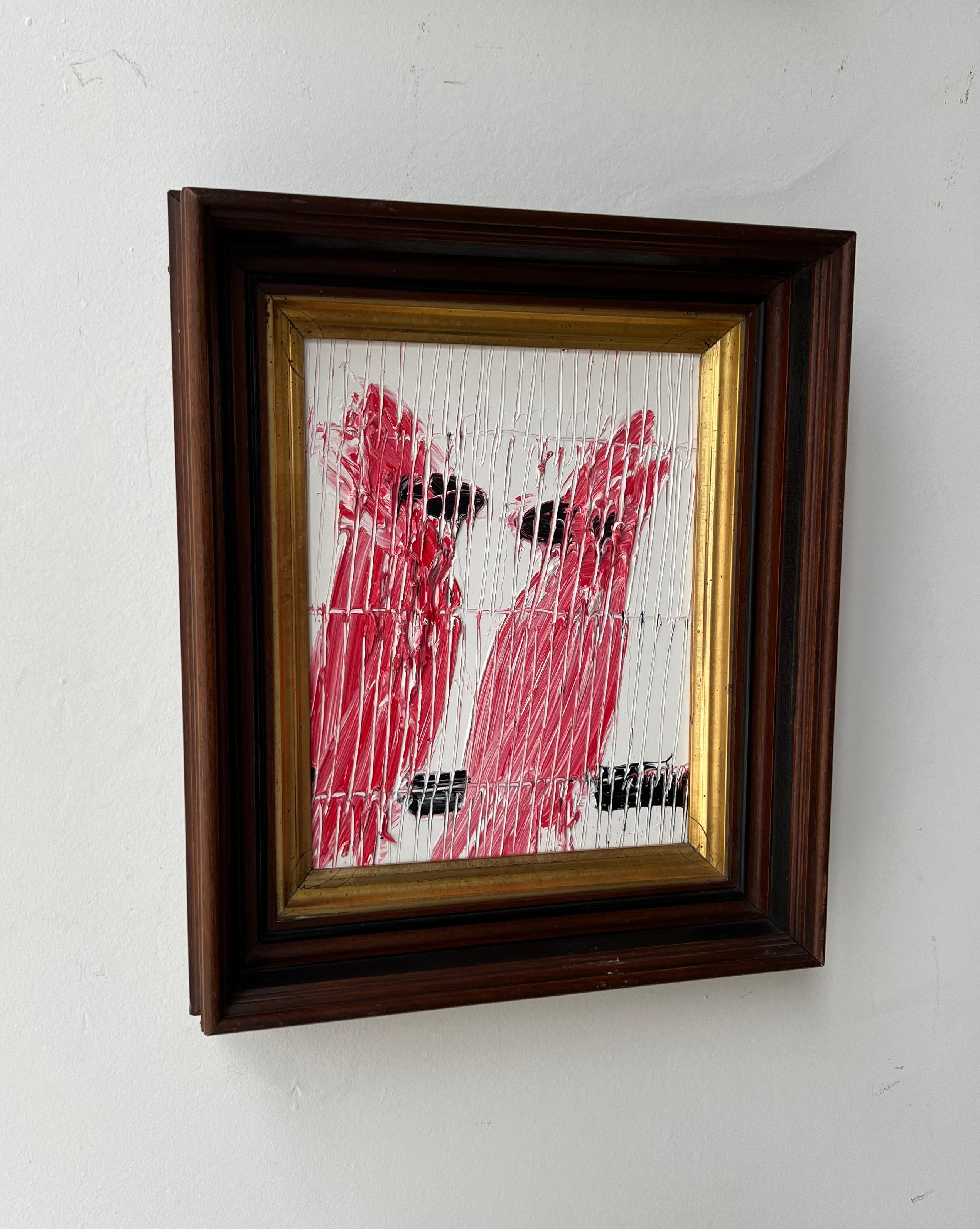 Hunt Slonem „ Cardinals“ Vogelpaar in Rot auf weißem Hintergrund im Angebot 7