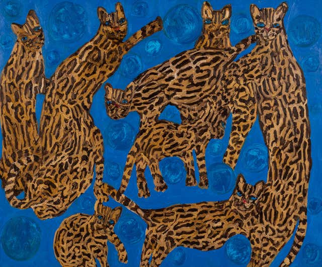 Hunt Slonem - Imperial Roman Rabbits (EA00125) For Sale at 1stDibs