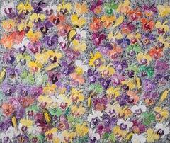 Hunt Slonem "Catalayas and Orioles" Birds, Flowers and Guardians on White