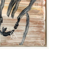 Hunt Slonem "Chinensis New Year " Neoexpressionist Framed Oil on Canvas Painting