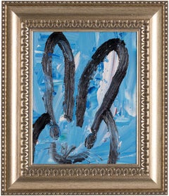 Hunt Slonem "Cloud 9" Coniglietto screziato bianco e blu