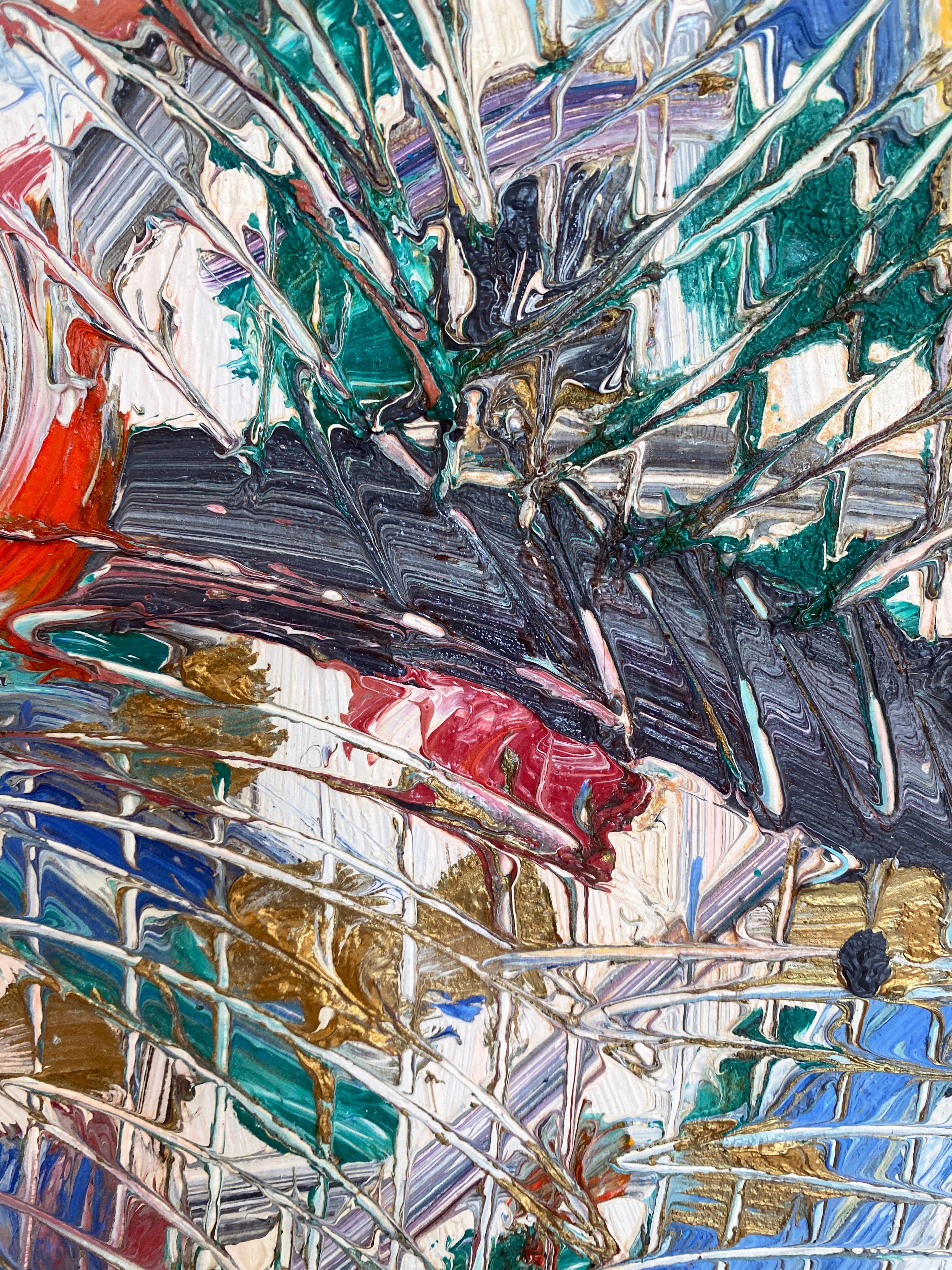 Hunt Slonem Uccelli colorati Pittura ad olio 'Tucani' 4