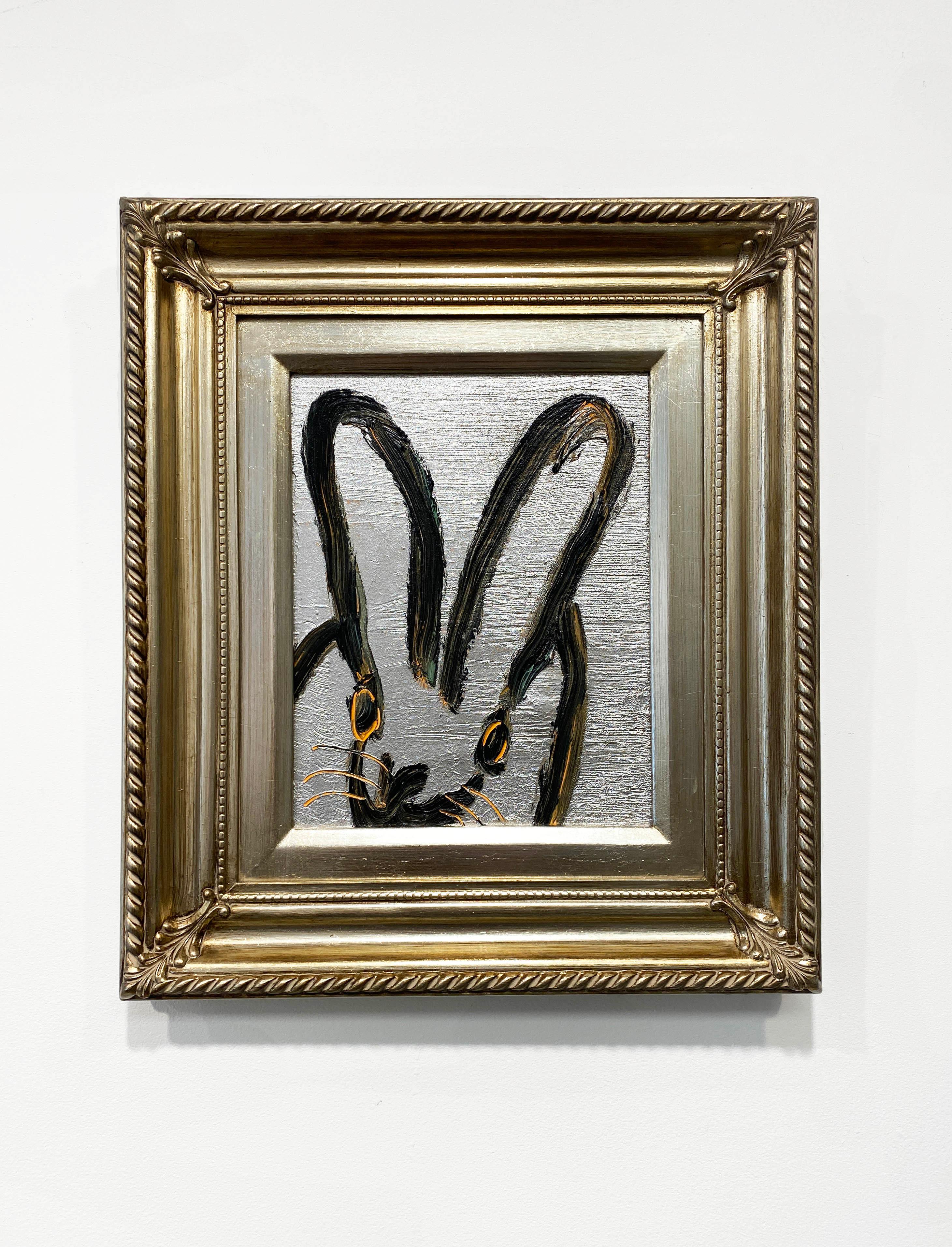 Hunt Slonem Colorful Bunny Oil Painting 'Smooch' For Sale 1