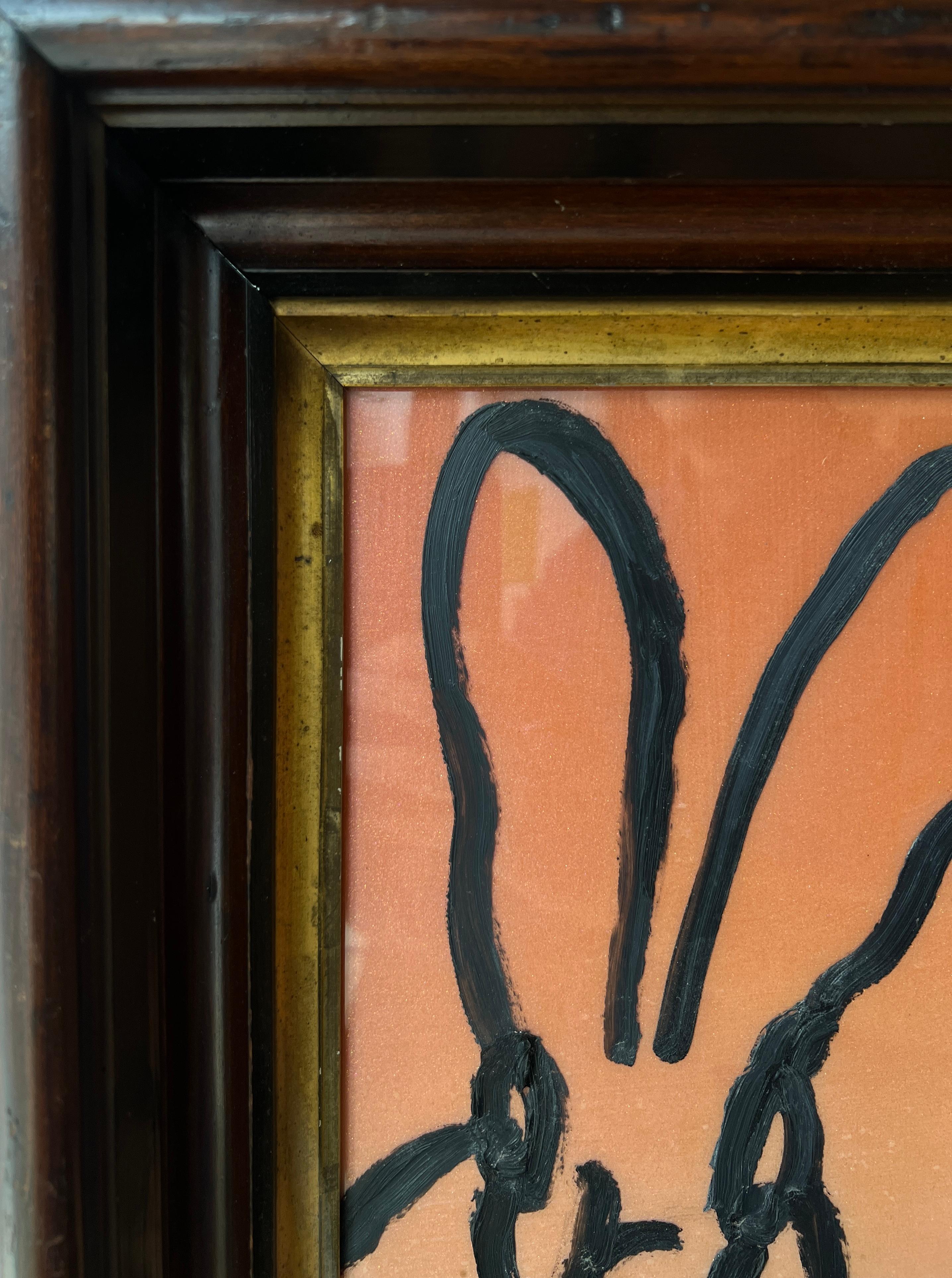 Hunt Slonem „Kupferschmied“ Orangefarbener Bunny mit Farbverlauf im Angebot 3