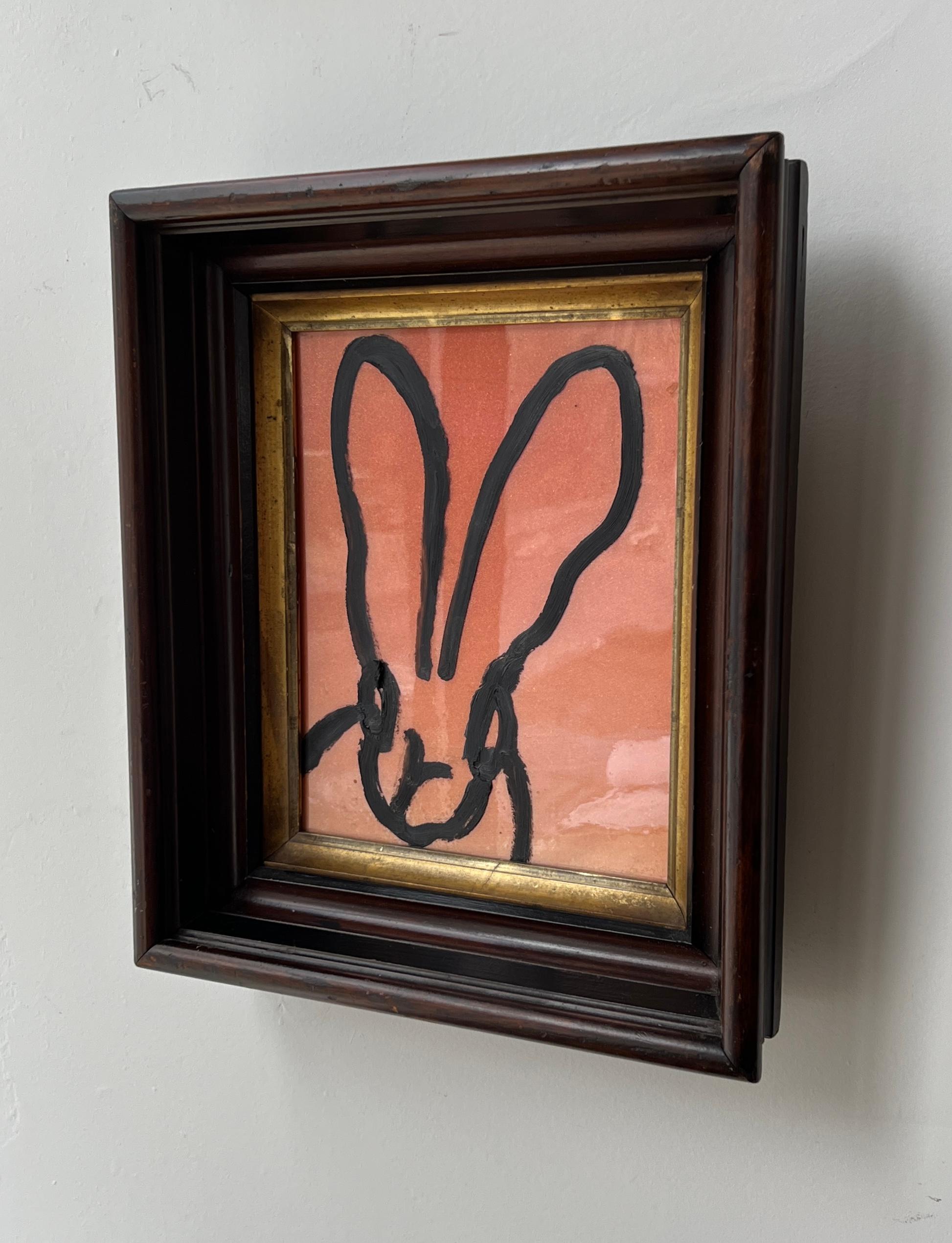 Hunt Slonem „Kupferschmied“ Orangefarbener Bunny mit Farbverlauf im Angebot 5