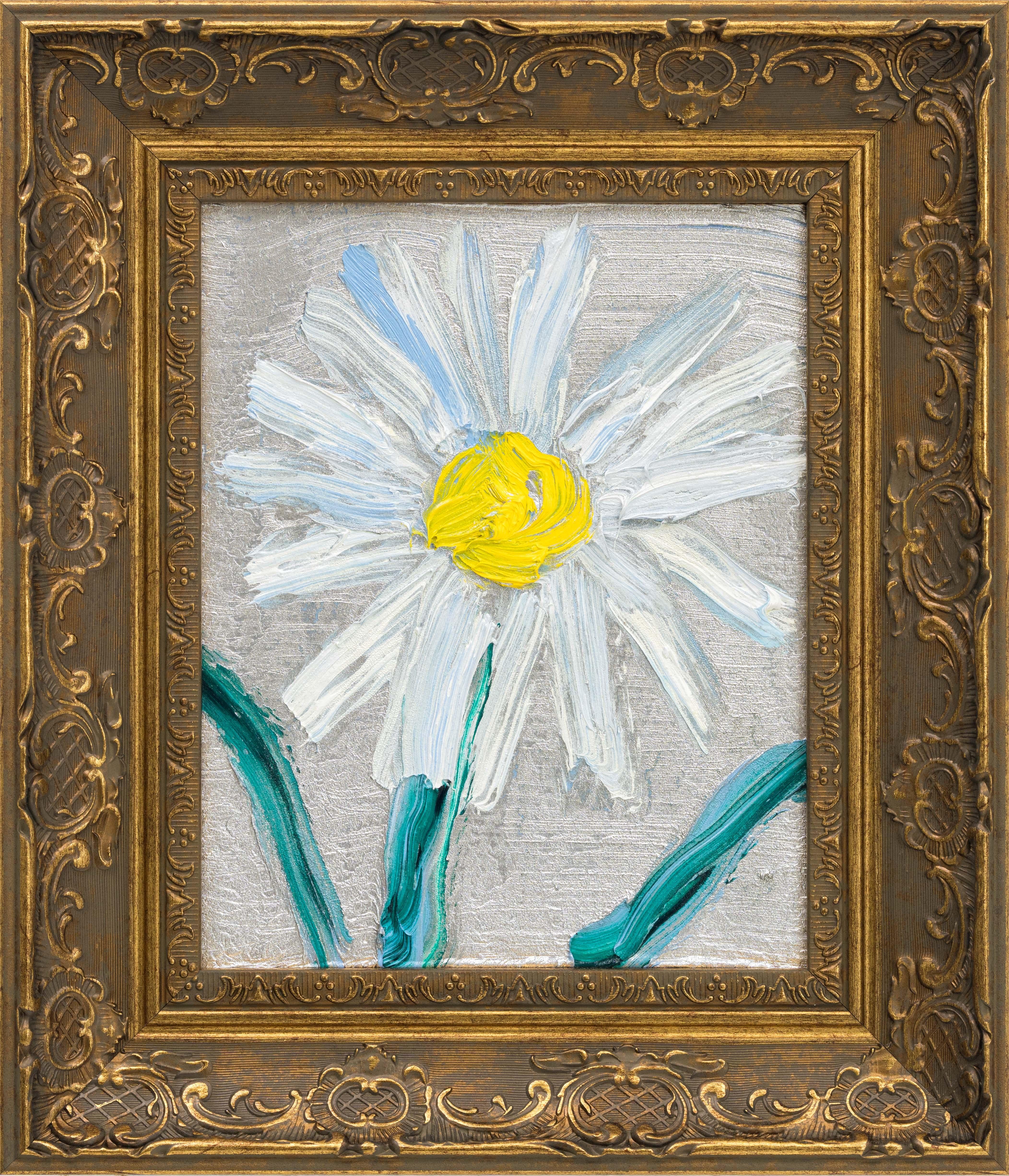 Artist:  Slonem, Hunt
Title:  Daisy
Series:  Floral
Date:  2025
Medium:  Oil on wood
Unframed Dimensions:  10" x 8"
Framed Dimensions:  14.5" x 12.5"
Signature:  Signed by Artist on Verso
Edition:  Unique

Hunt Slonem is a veteran to one-man shows