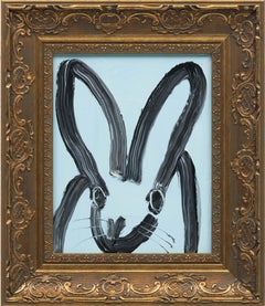 Hunt Slonem "Luce del giorno" Coniglietto originale dipinto a olio