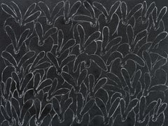 Hunt Slonem "Deep Forest" Schwarze Diamant-Staubhäschen