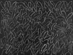 Hunt Slonem "Black Diamond (Dust)" Bunnies