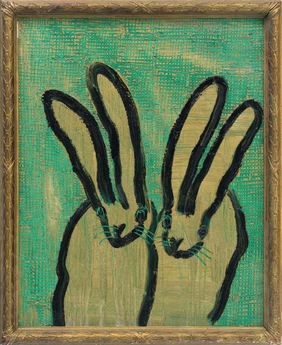 Hunt Slonem "Emerald Isle" Bunnies