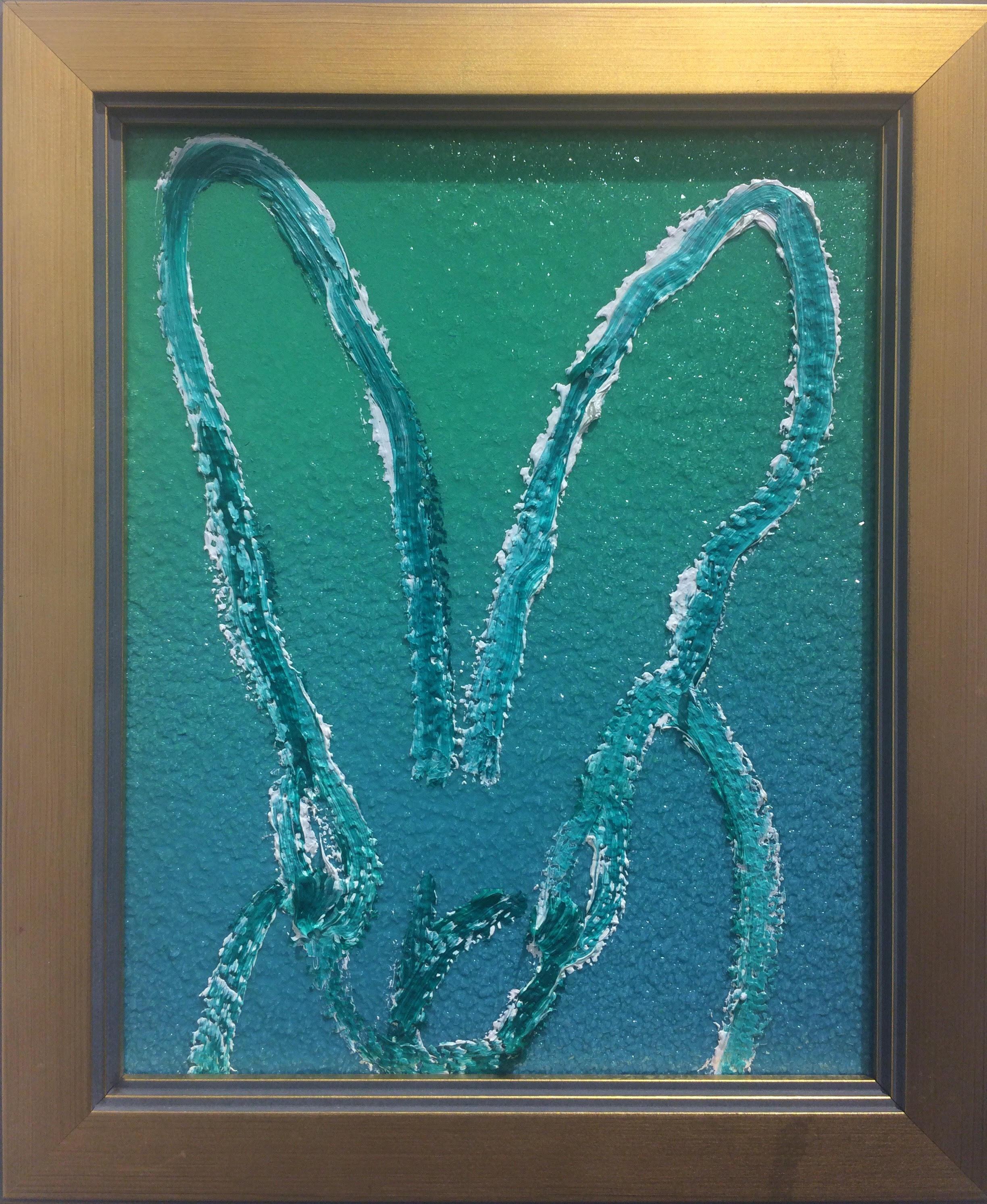 Hunt Slonem "Ever Song I", Oil and Diamond Dust Bunny Painting on Board, 2019