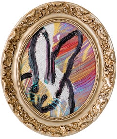 Hunt Slonem "Feb" Rainbow Metallic Bunny