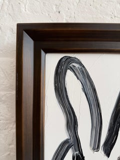 Hunt Slonem "Felicity" Black and White Bunny