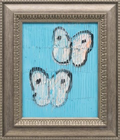 Hunt Slonem "Flutter" Unique Oil Painting of Butterflies