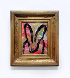Hunt Slonem "Glaze" Original bunny painting in oil