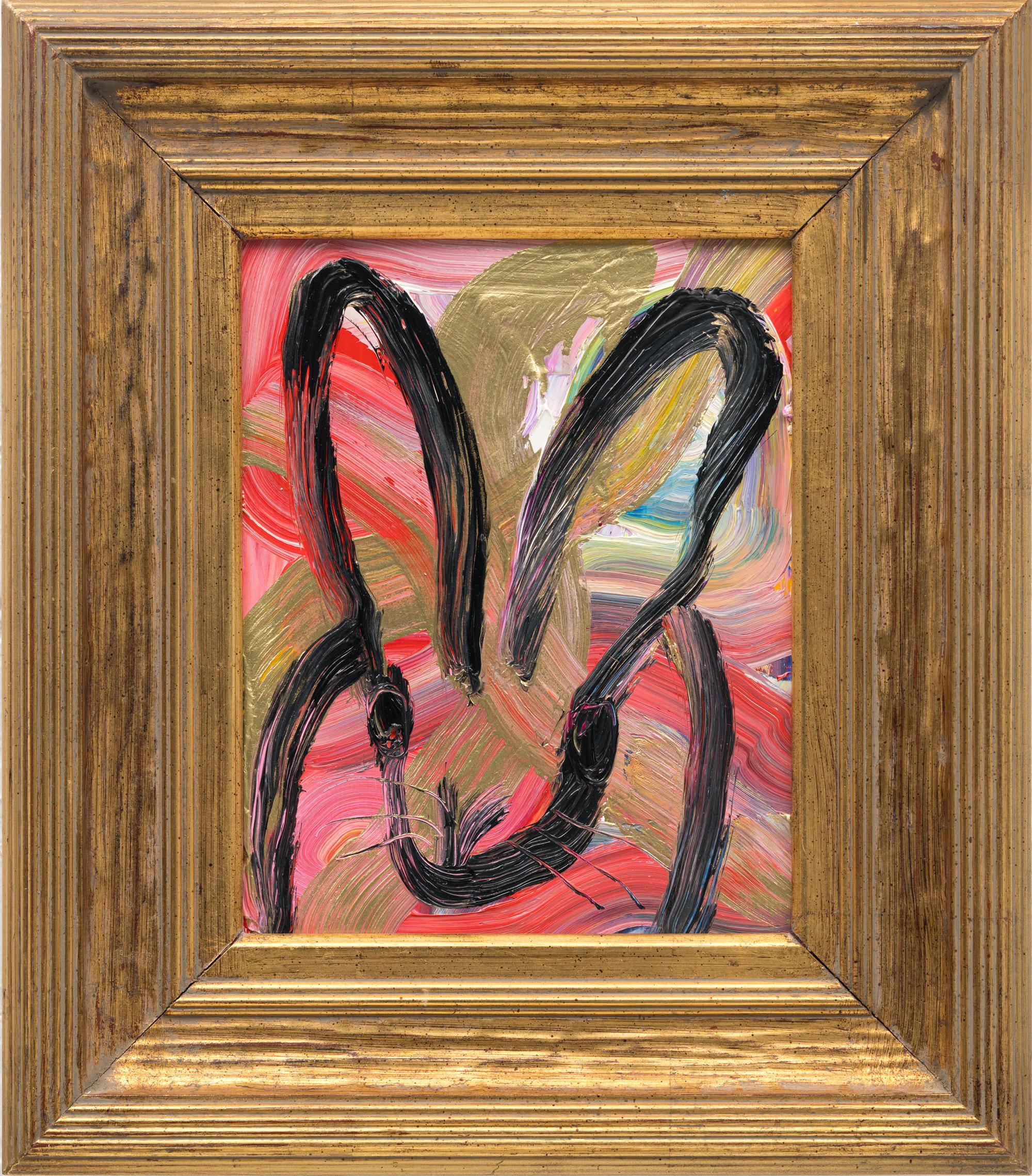 Hunt Slonem "Glaze" Peinture originale de lapin à l'huile