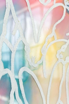 Hunt Slonem "Glisten X" Rainbow Bunnies