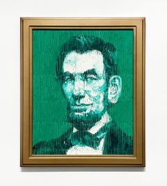 Hunt Slonem "Green Abe" Lincoln Portrait