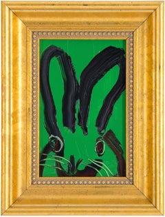Hunt Slonem "Green" Coniglietto Singolo