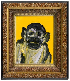 Hunt Slonem "Guardian Yellow" Monkey