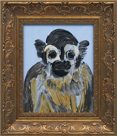 Hunt Slonem "Hanuman II" Original monkey painting in oil