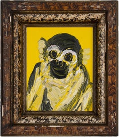 Hunt Slonem "Hanuman" Scimmia su Giallo