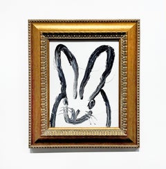 Hunt Slonem "Harvest Moon" Unique Oil Painting of a Bunny