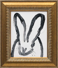 Hunt Slonem "Harvest Moon" Unique Oil Painting of a Bunny