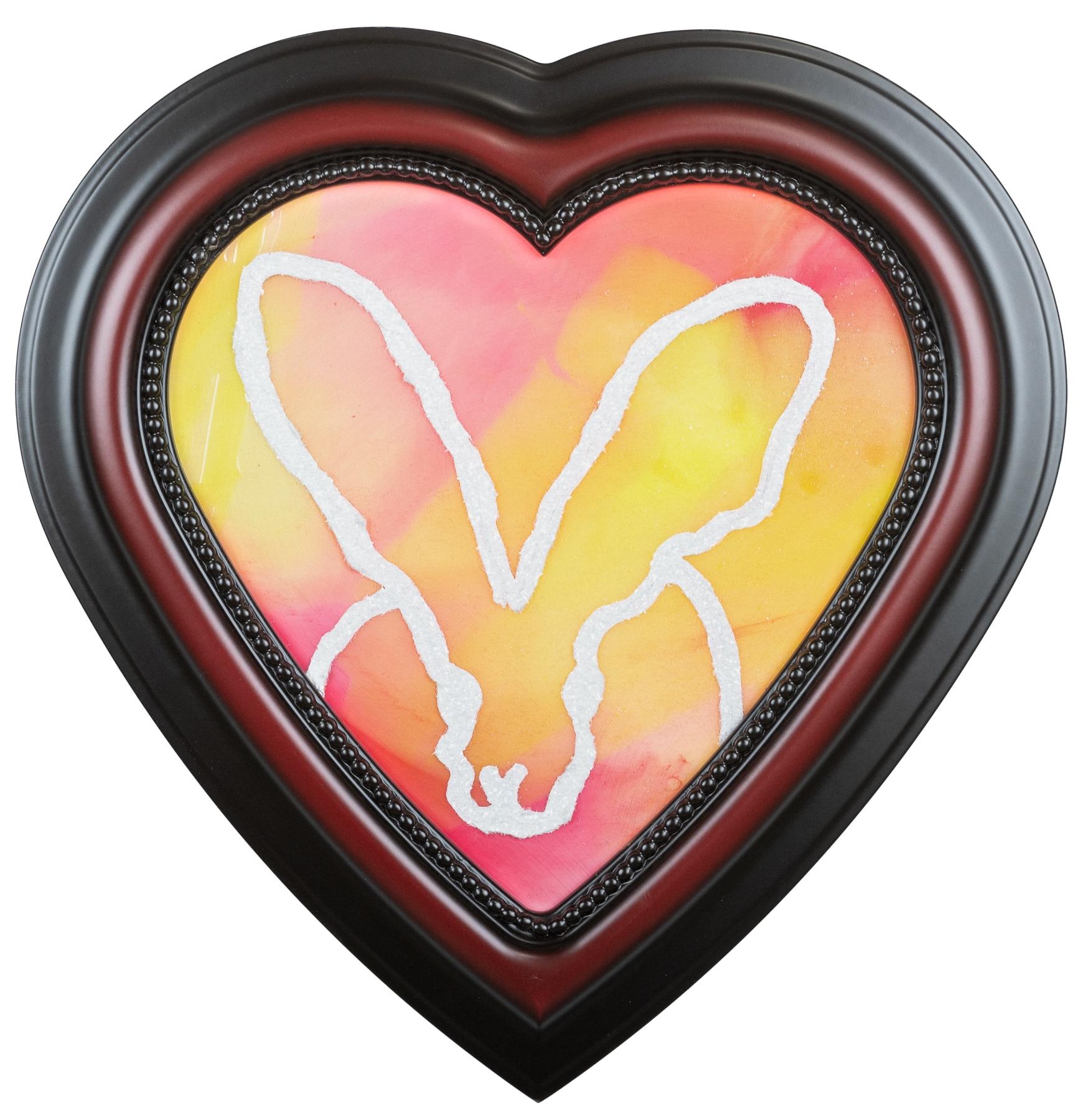 Hunt Slonem "Heart" Multicolor Diamond Dust Bunny