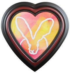 Hunt Slonem "Heart" Multicolor Diamond Dust Bunny