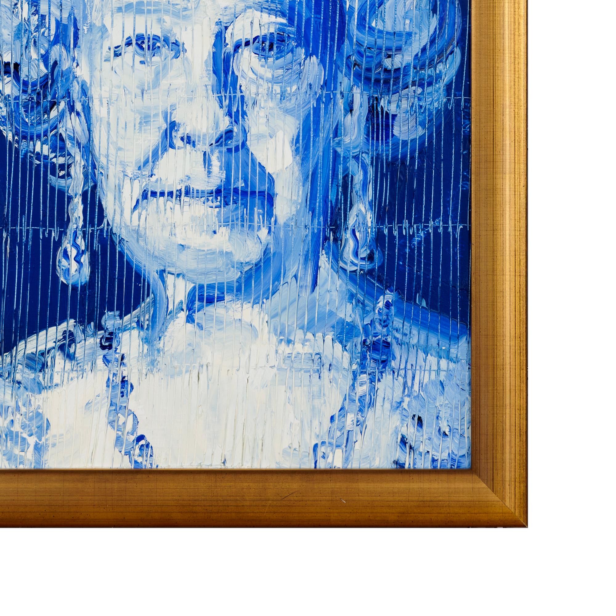 Huile sur bois encadrée « Her Majesty Queen Elizabeth » de Hunt Slonem, néoexpressionniste en vente 1
