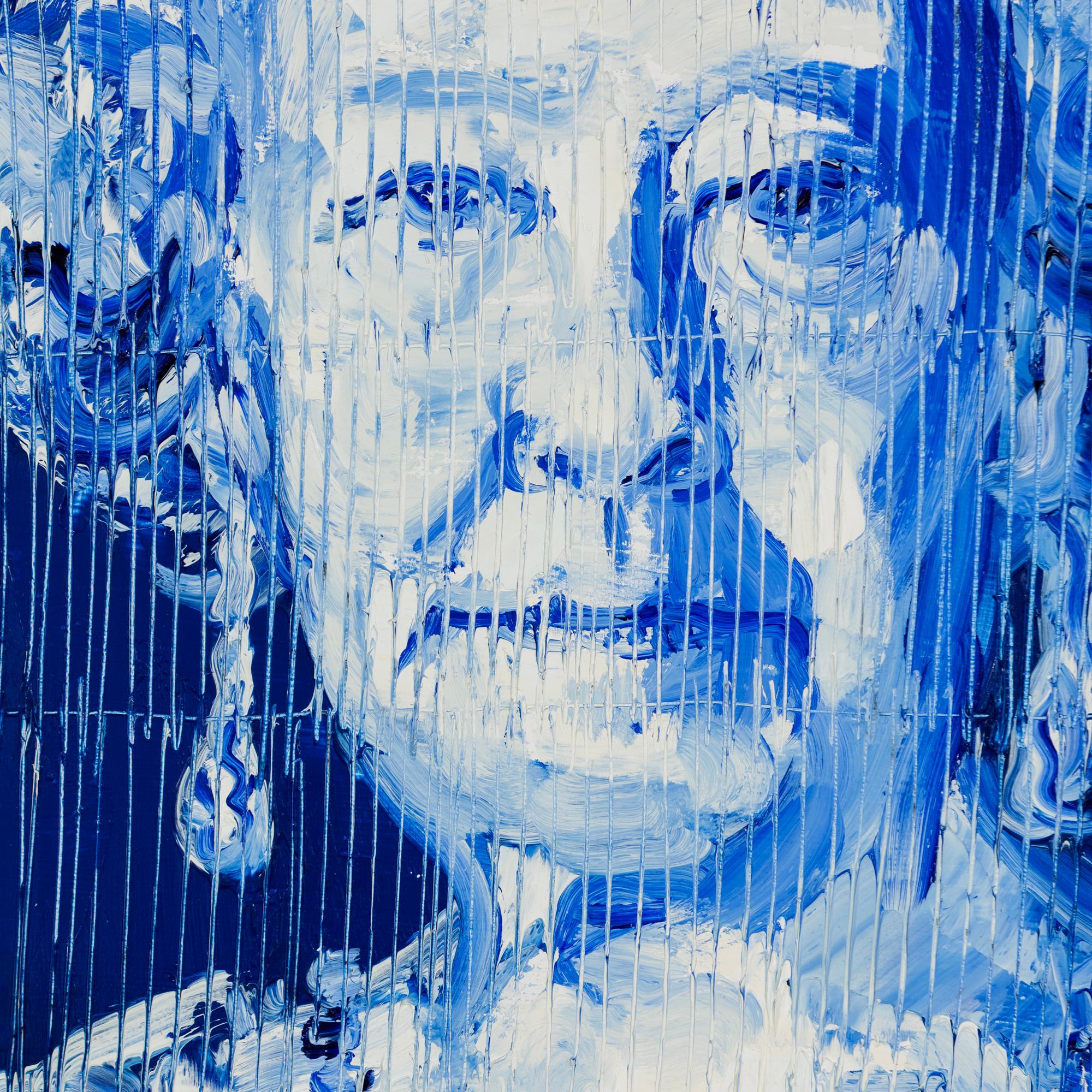Huile sur bois encadrée « Her Majesty Queen Elizabeth » de Hunt Slonem, néoexpressionniste en vente 3