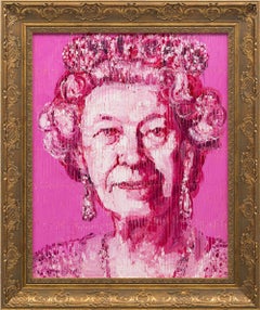 Hunt Slonem "Her Majesty Queen Elizabeth" Original portrait in oil