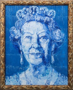 Hunt Slonem "Her Majesty Queen Elizabeth" Portrait