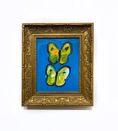 Hunt Slonem "High Fly" painting of butterflies