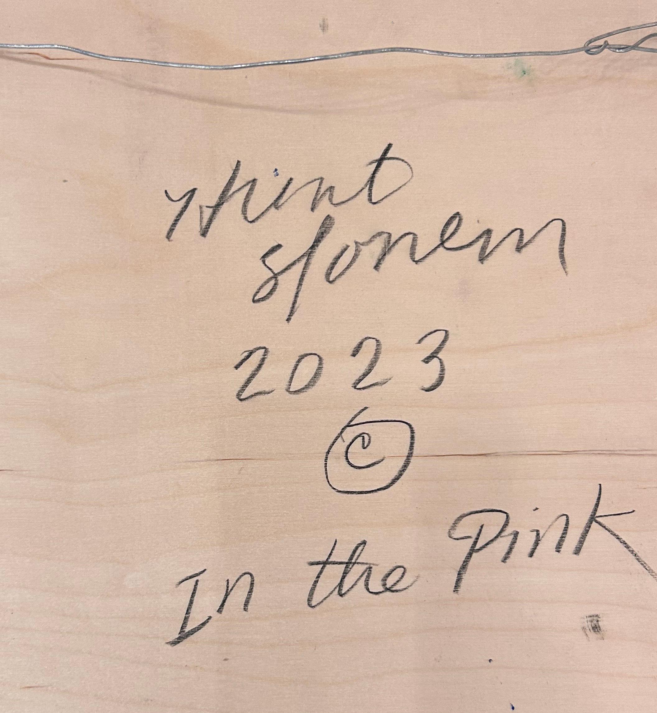 Hunt Slonem, „In the Pink“, Ölgemälde „In the Pink“, 12,5x11 Diamond Dust Pink Bunny, Bunny   im Angebot 7