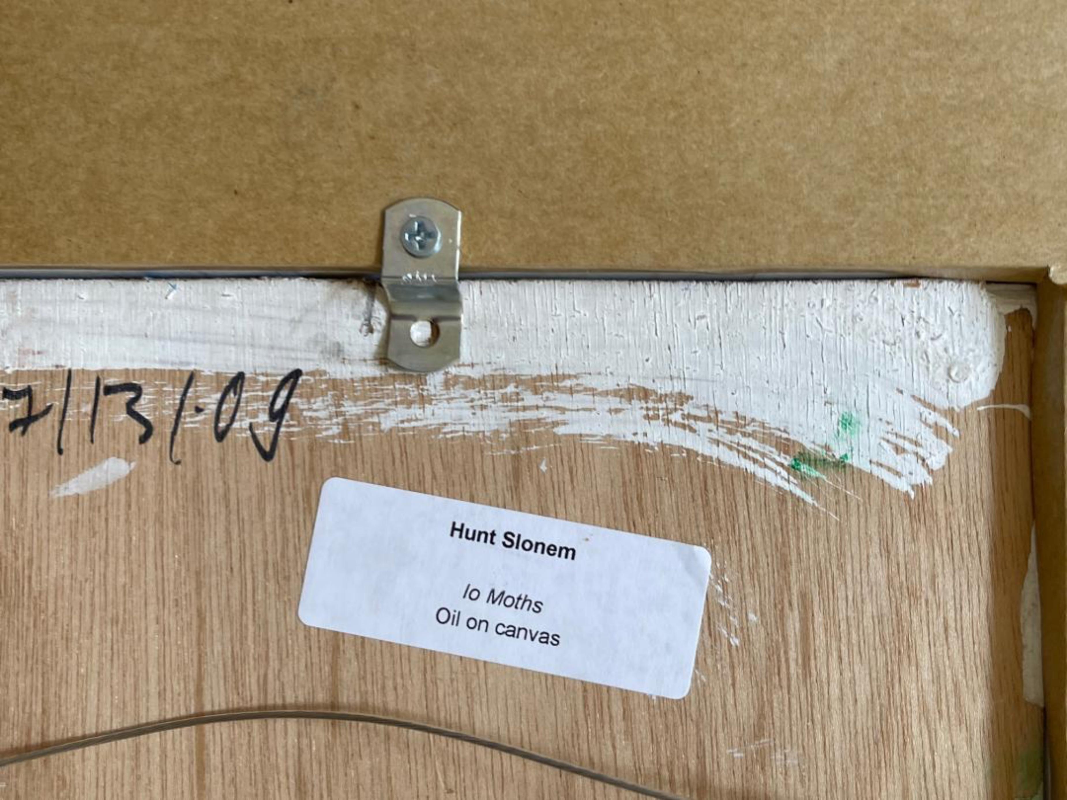 Peinture unique signée Hunt Slonem IO Moths, créée pour une publication littéraire en vente 3