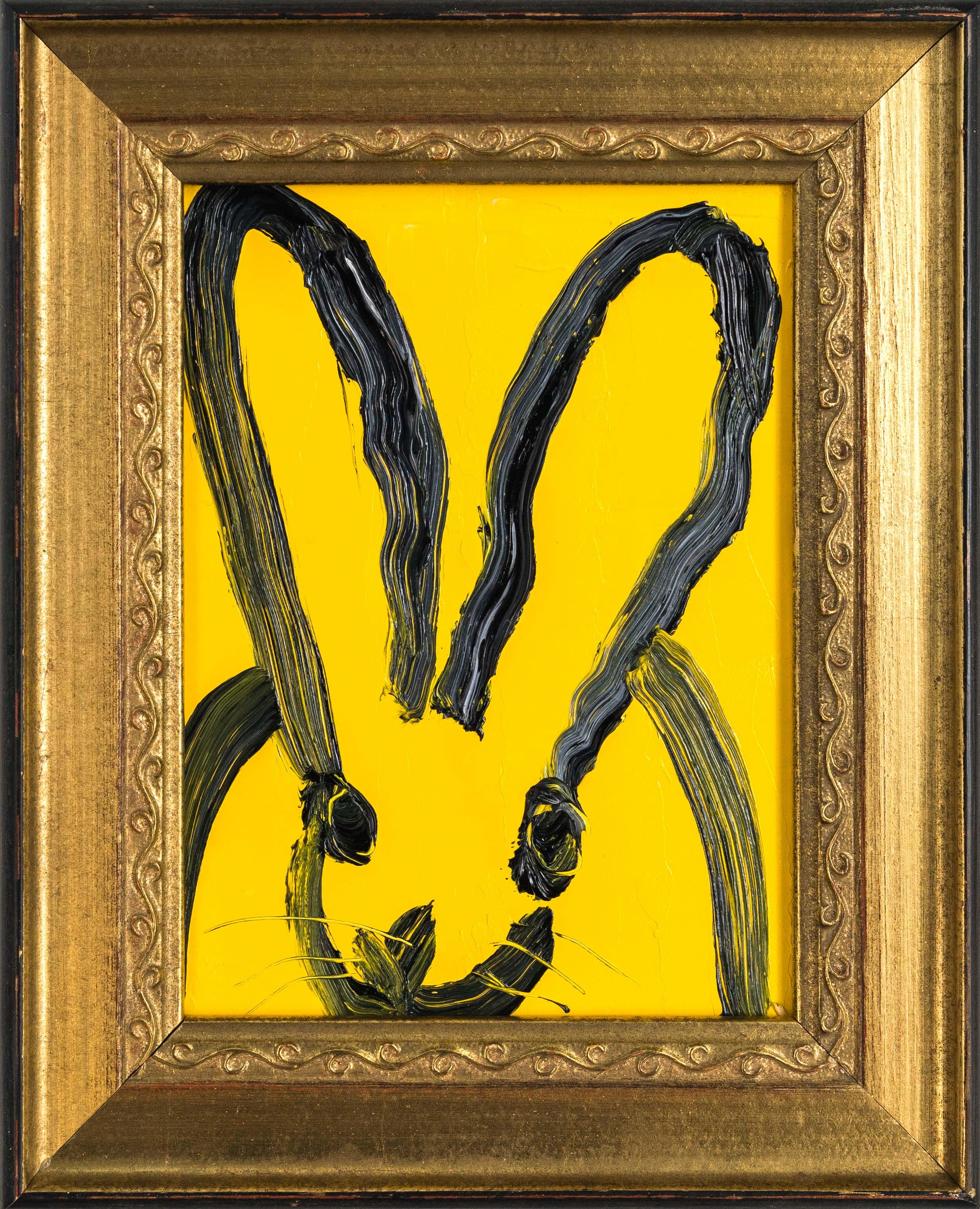 Hunt Slonem "Jackie O Yellow" Coniglietto singolo
Un coniglio dai contorni neri su sfondo giallo in una cornice vintage

Senza cornice: 8 x 6 pollici
Incorniciato: 11 x 9 pollici
*I dipinti sono incorniciati - Tieni presente che i dipinti di Hunt