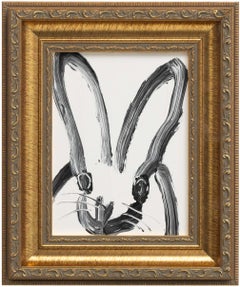 Hunt Slonem "Jamie" Black and White Bunny